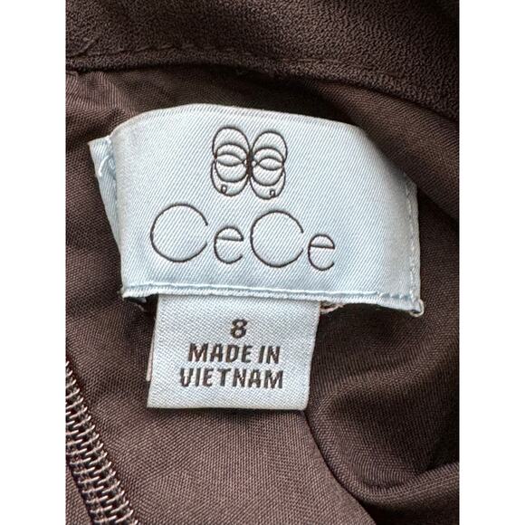 New  ~ CECE ~  Bow Neck Flounce Hem A-Line Dress Size 8 Ret $129 - Picture 7 of 8